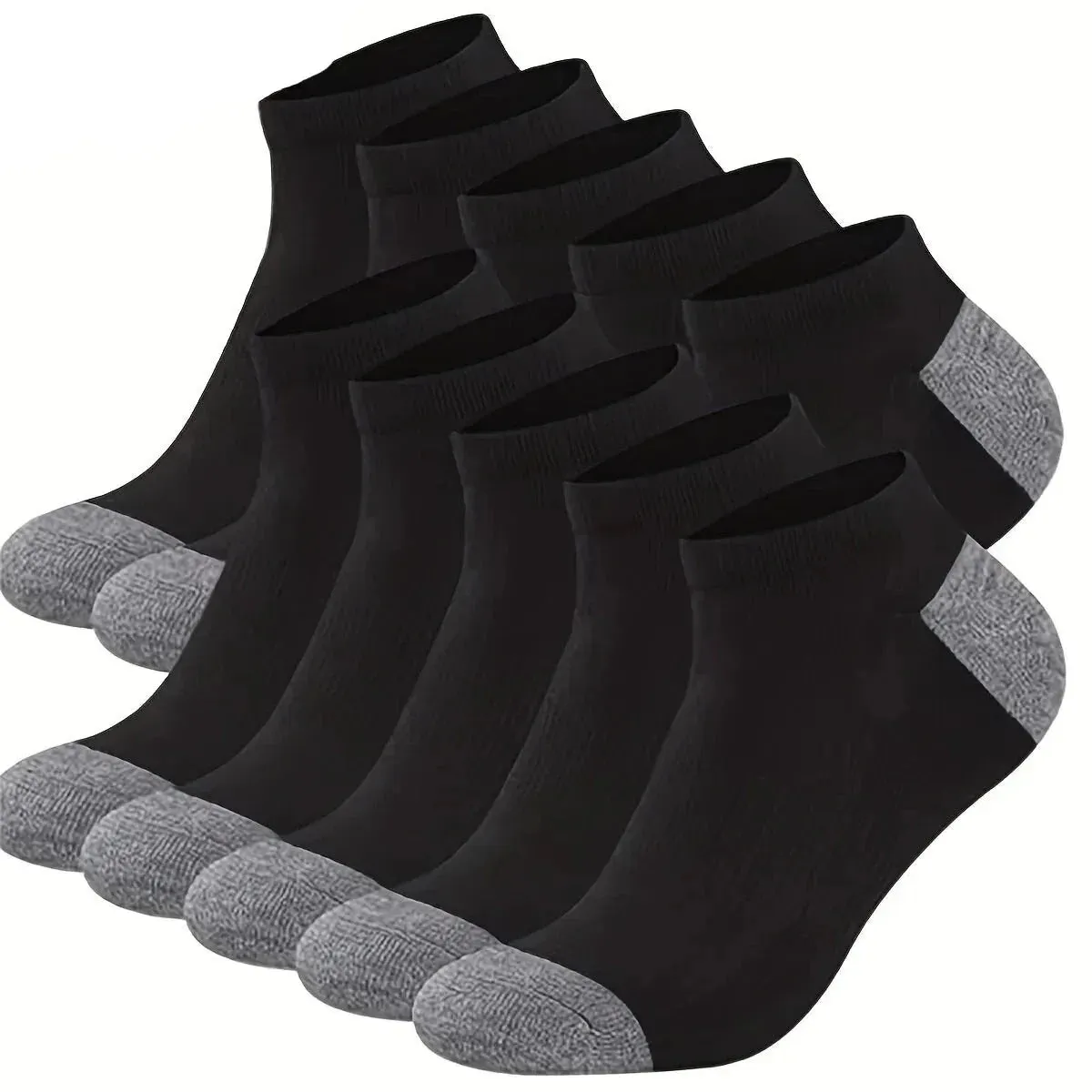 10 Pairs of Mens Breathable Cotton Ankle Socks for Summer