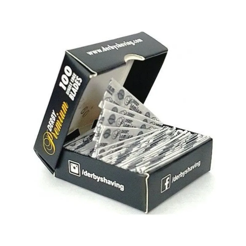 100x Derby Premium Saloon single edge Razor Blades