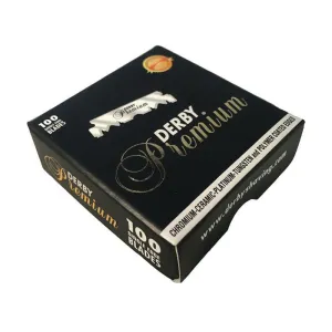 100x Derby Premium Saloon single edge Razor Blades