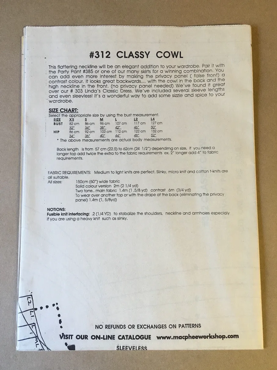 #312 CLASSY COWL