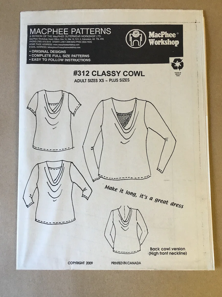 #312 CLASSY COWL