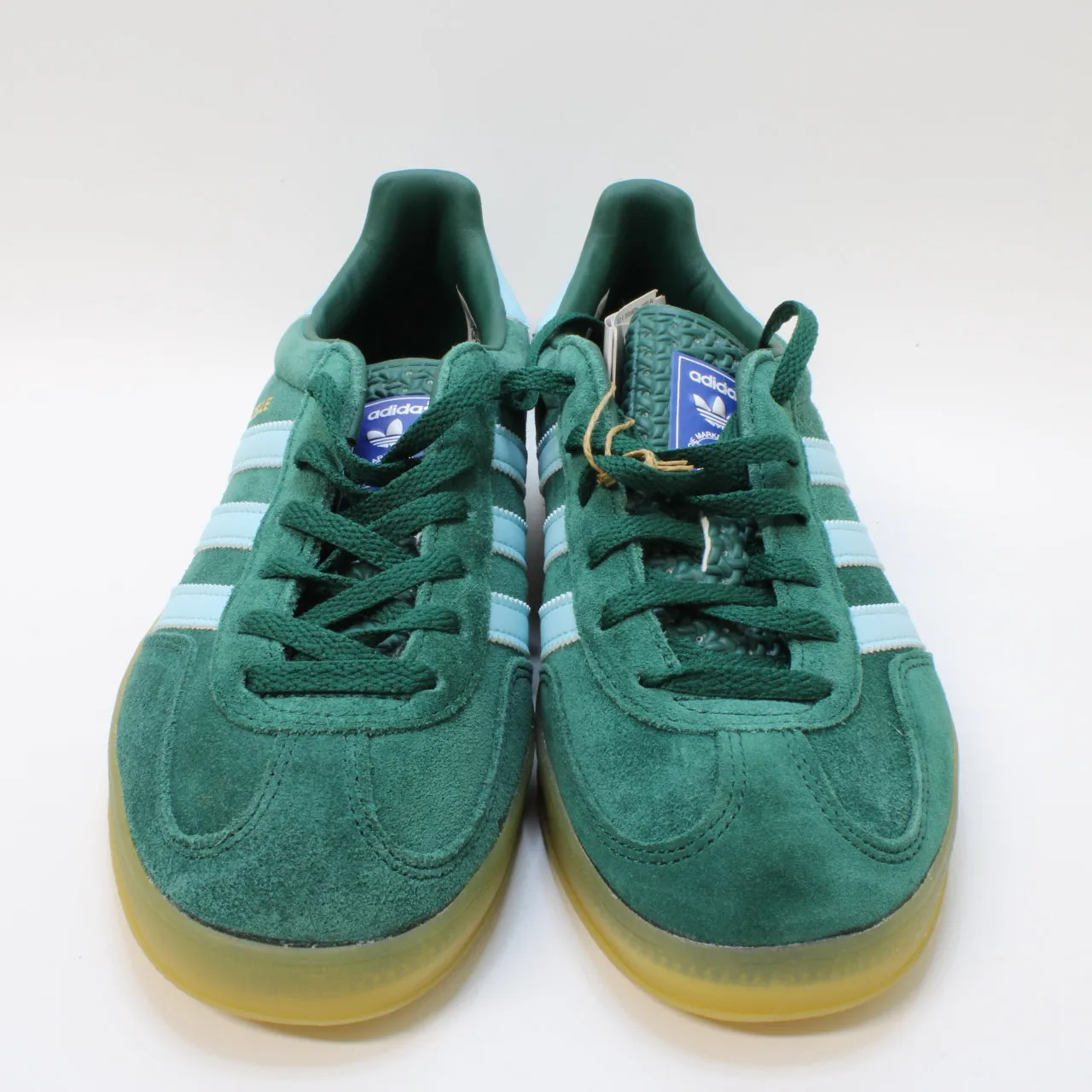 adidas Gazelle Indoor Collegiate Green Haze Sky Victory Gold Uk Size 5