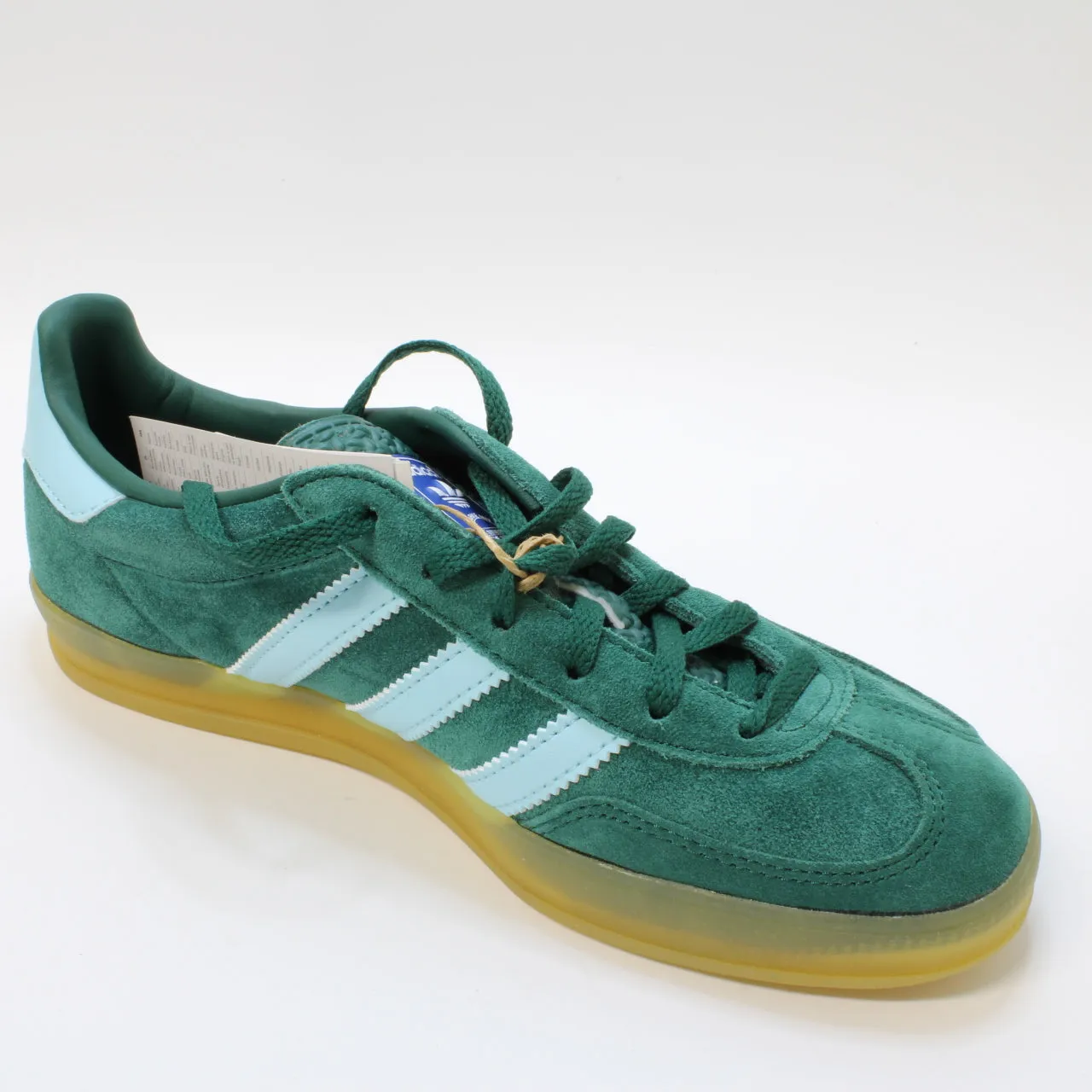 adidas Gazelle Indoor Collegiate Green Haze Sky Victory Gold Uk Size 5