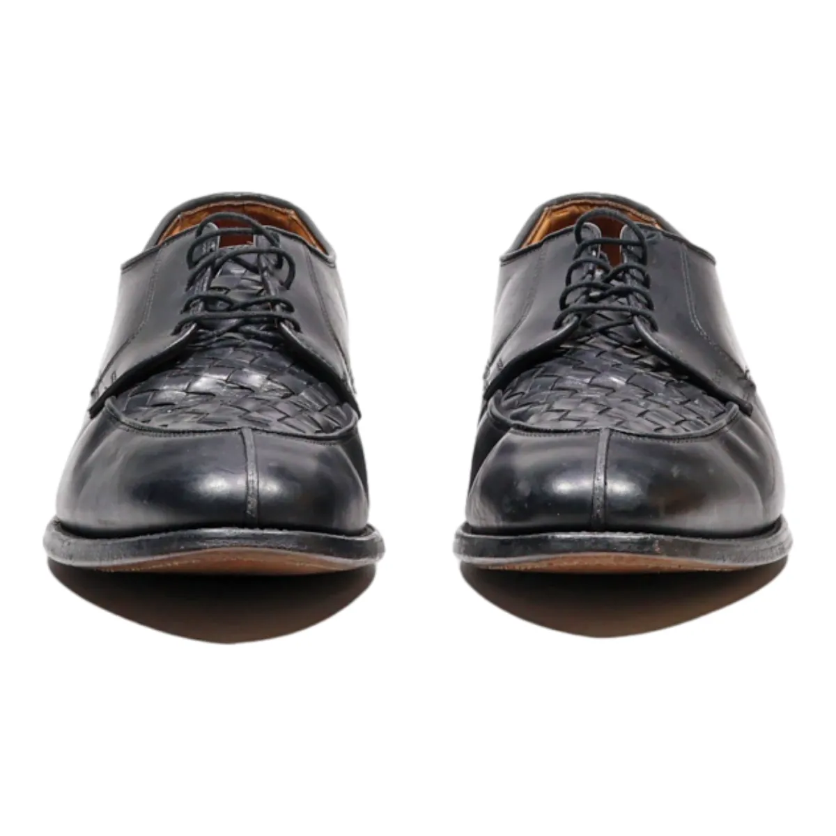 ALLEN EDMONDS Derby Shoes Black Leather Mens UK 9.5
