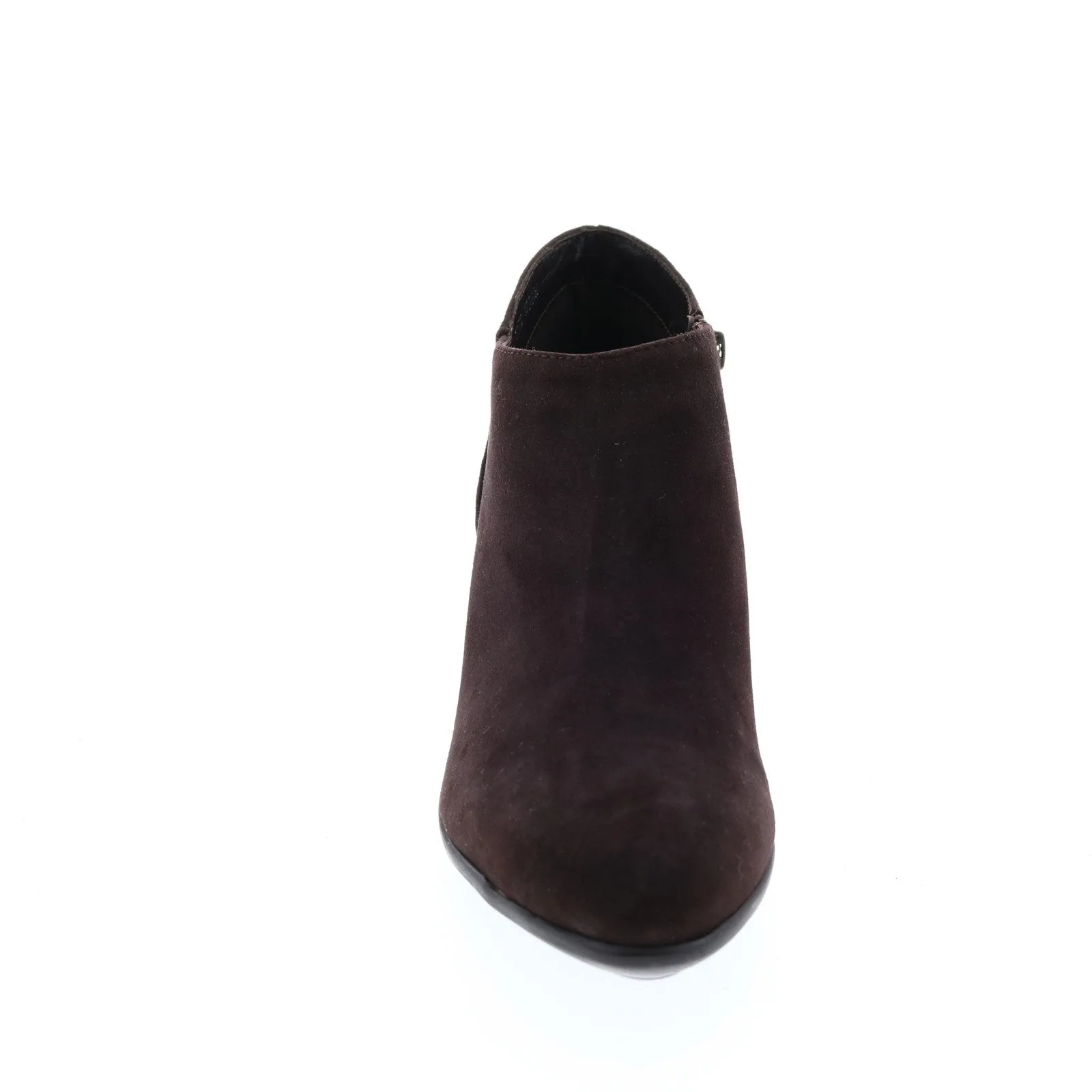 Aquatalia Dona Dress Suede Womens Brown Suede Zipper Ankle & Booties Boots