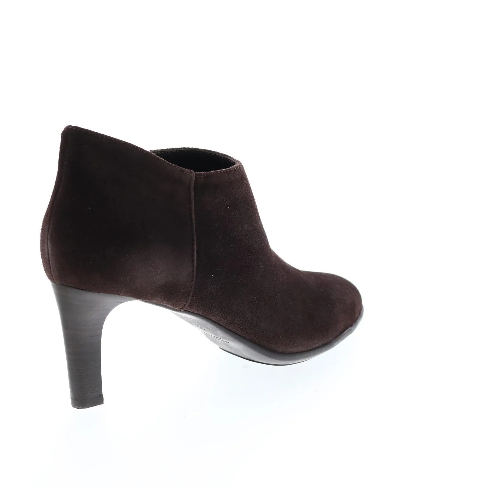 Aquatalia Dona Dress Suede Womens Brown Suede Zipper Ankle & Booties Boots
