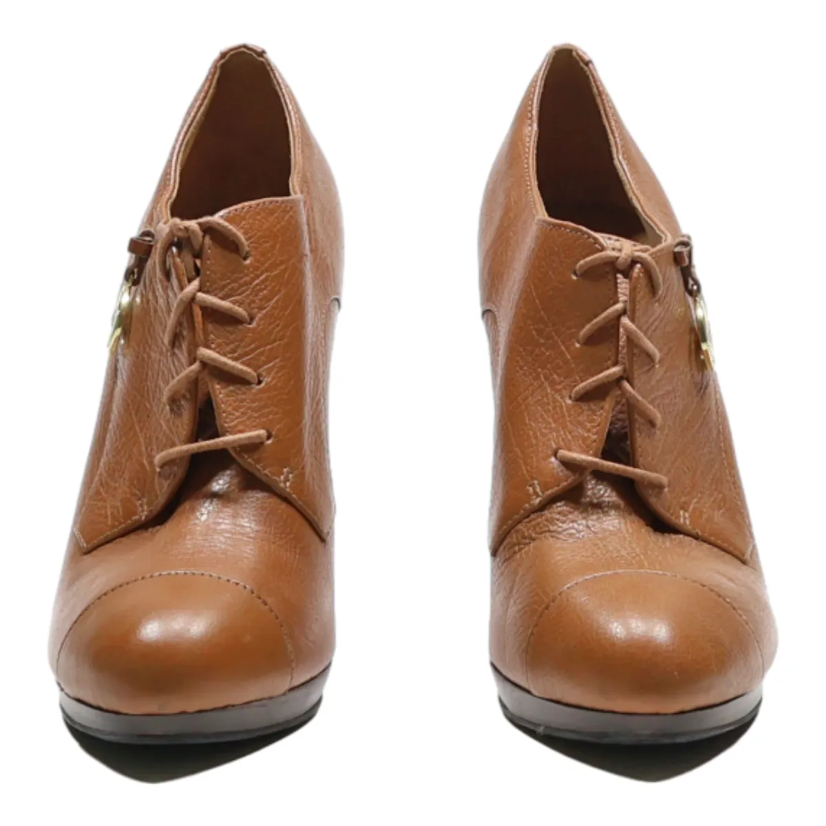 ARMANI JEANS Heels Derby Shoes Brown Leather Womens UK 4