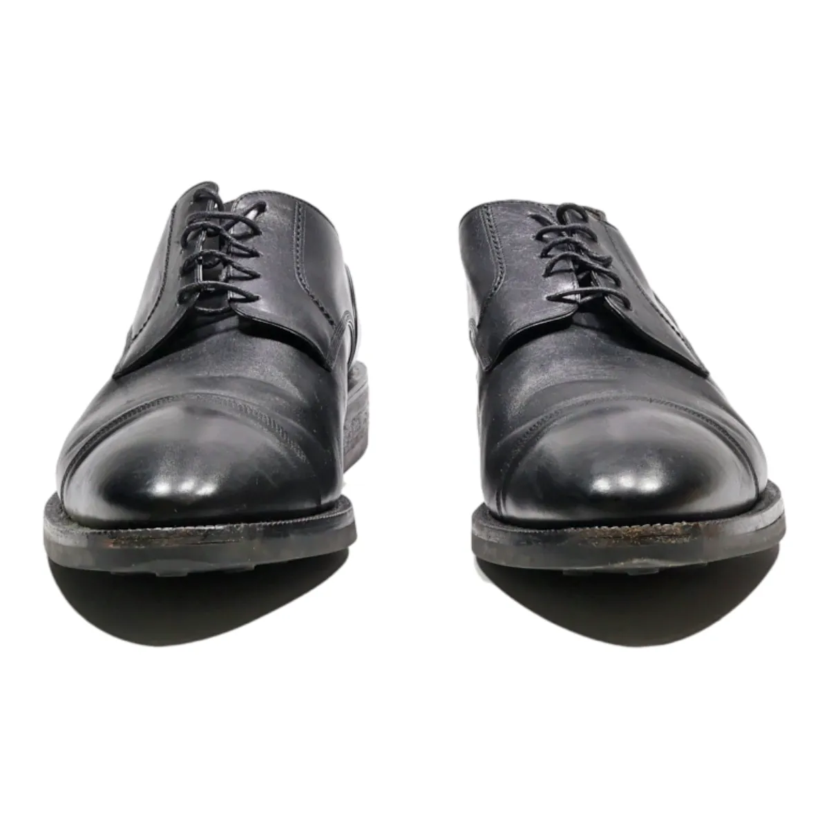 BALLY Derby Shoes Black Leather Mens UK 10.5