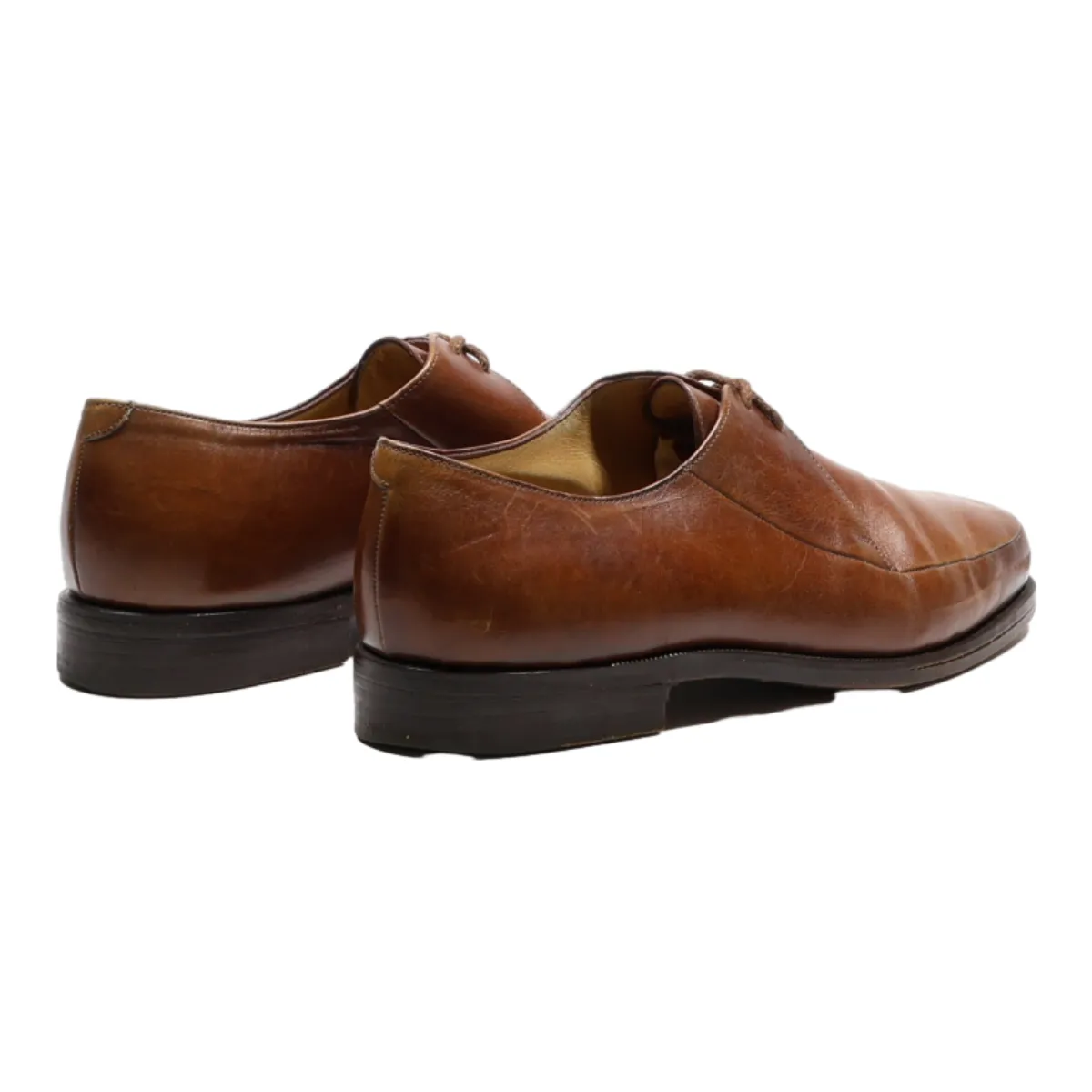 BALLY Derby Shoes Brown Leather Womens UK 6.5