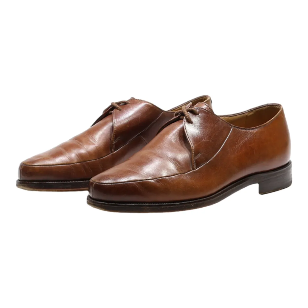 BALLY Derby Shoes Brown Leather Womens UK 6.5