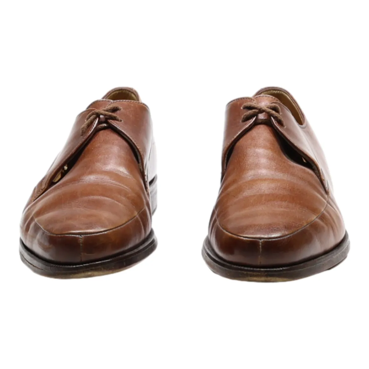 BALLY Derby Shoes Brown Leather Womens UK 6.5