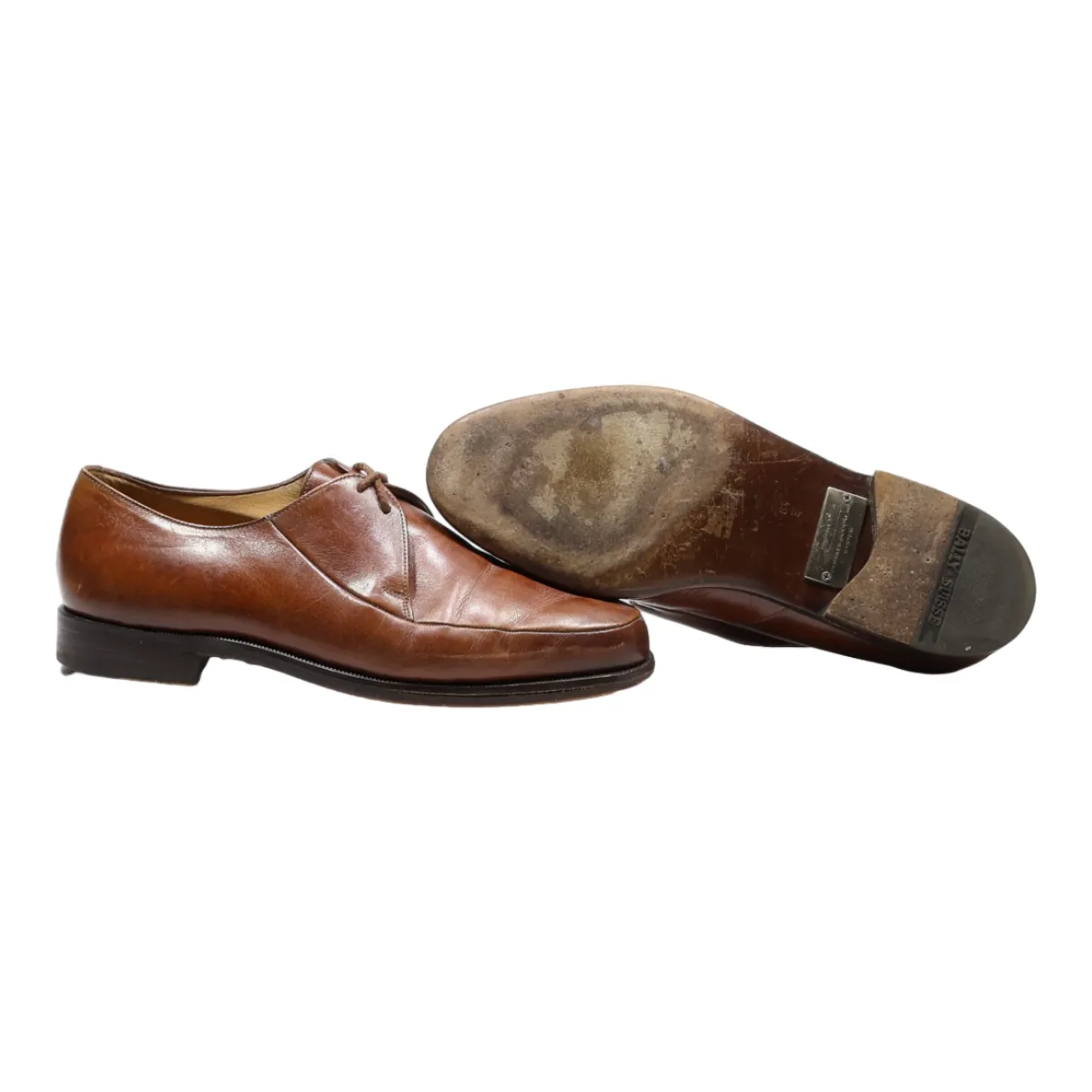 BALLY Derby Shoes Brown Leather Womens UK 6.5