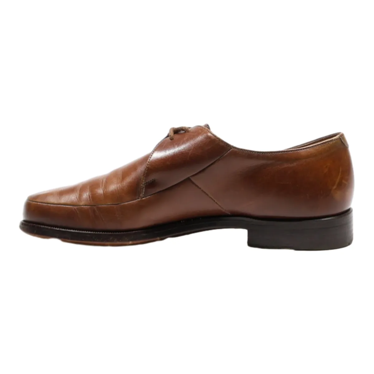 BALLY Derby Shoes Brown Leather Womens UK 6.5