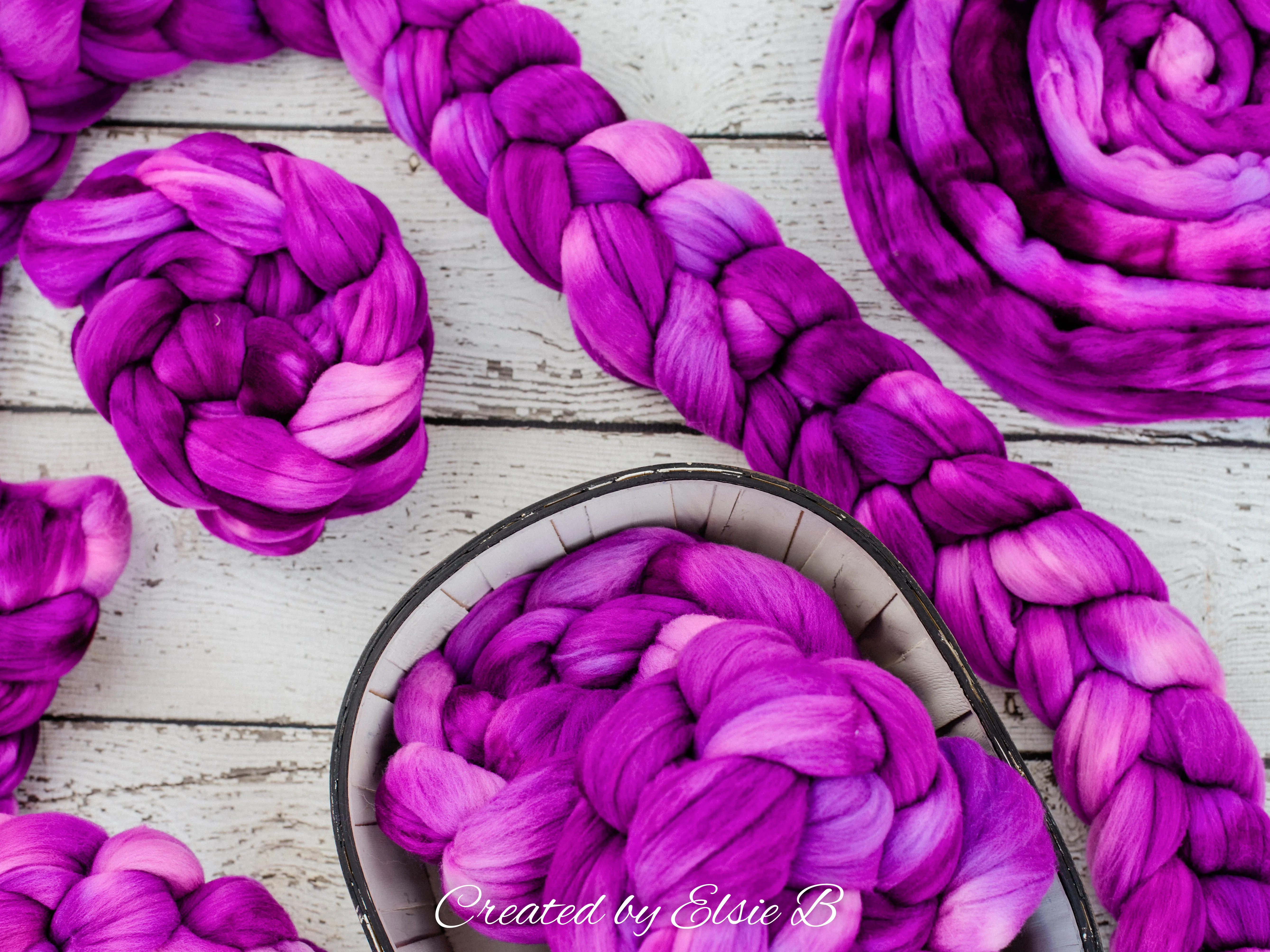 'Berry' 21 micron Merino 4 oz