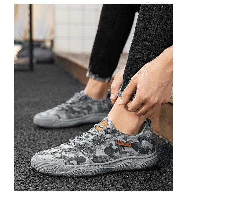 binfenxie Hot Sale Fashion Camouflage Casual Shoes Men Sneakers Flats Breathable Summer Shoes Men Outdoor Walking Non-slip Loafers Shoes