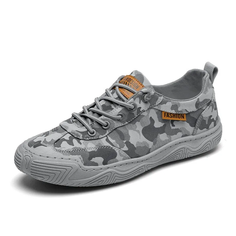 binfenxie Hot Sale Fashion Camouflage Casual Shoes Men Sneakers Flats Breathable Summer Shoes Men Outdoor Walking Non-slip Loafers Shoes