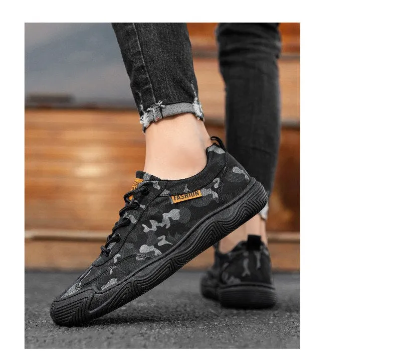 binfenxie Hot Sale Fashion Camouflage Casual Shoes Men Sneakers Flats Breathable Summer Shoes Men Outdoor Walking Non-slip Loafers Shoes
