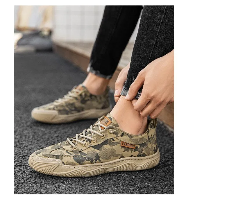 binfenxie Hot Sale Fashion Camouflage Casual Shoes Men Sneakers Flats Breathable Summer Shoes Men Outdoor Walking Non-slip Loafers Shoes