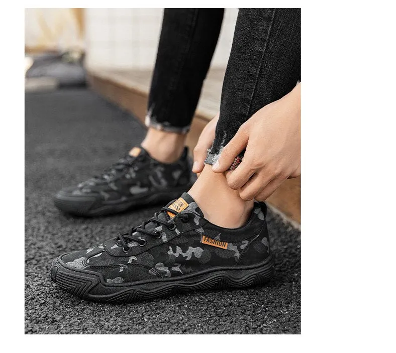 binfenxie Hot Sale Fashion Camouflage Casual Shoes Men Sneakers Flats Breathable Summer Shoes Men Outdoor Walking Non-slip Loafers Shoes
