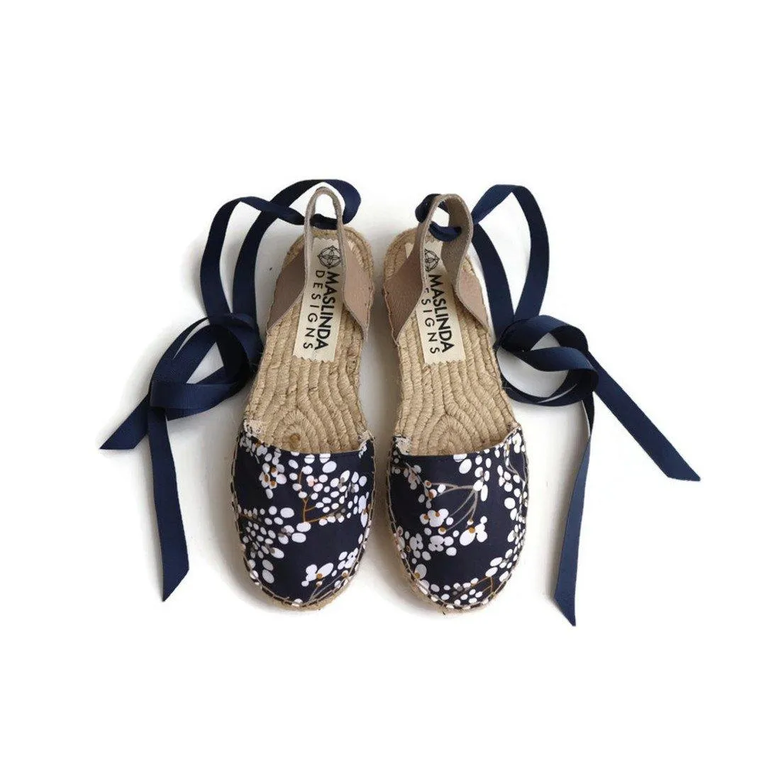 Blue Blossom Espadrilles - Double Sole