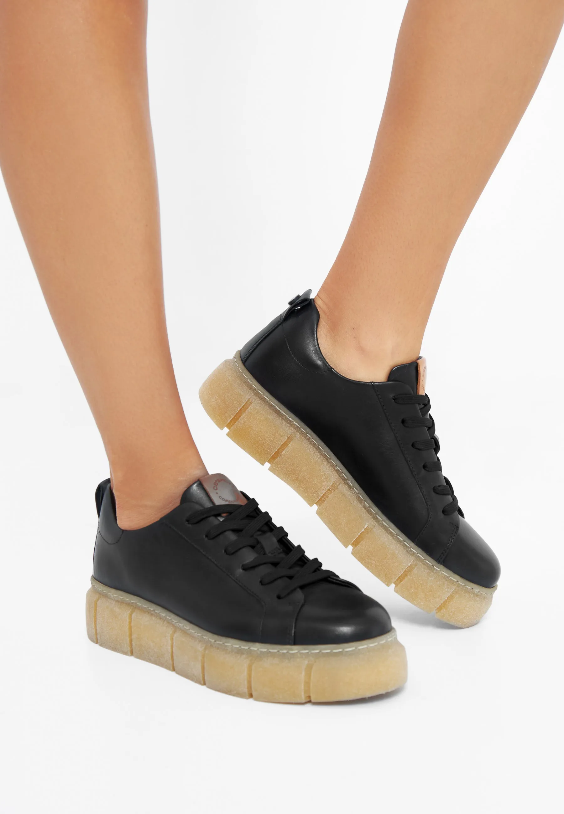 CASFLORA LACE UP SHOE - Black