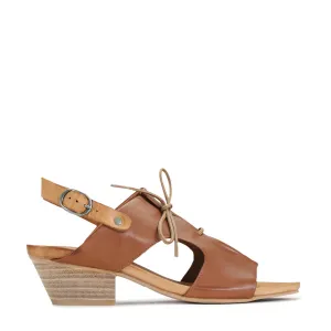 CUBIT LEATHER HEEL SANDALS