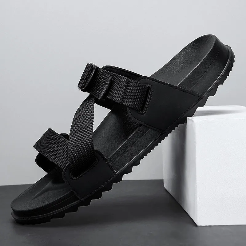 Cuzcare Summer Orthopedic Sandals For Men Adjustable Strap Sturdy Rubber Sole
