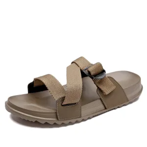 Cuzcare Summer Orthopedic Sandals For Men Adjustable Strap Sturdy Rubber Sole