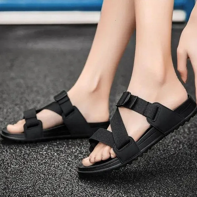 Cuzcare Summer Orthopedic Sandals For Men Adjustable Strap Sturdy Rubber Sole