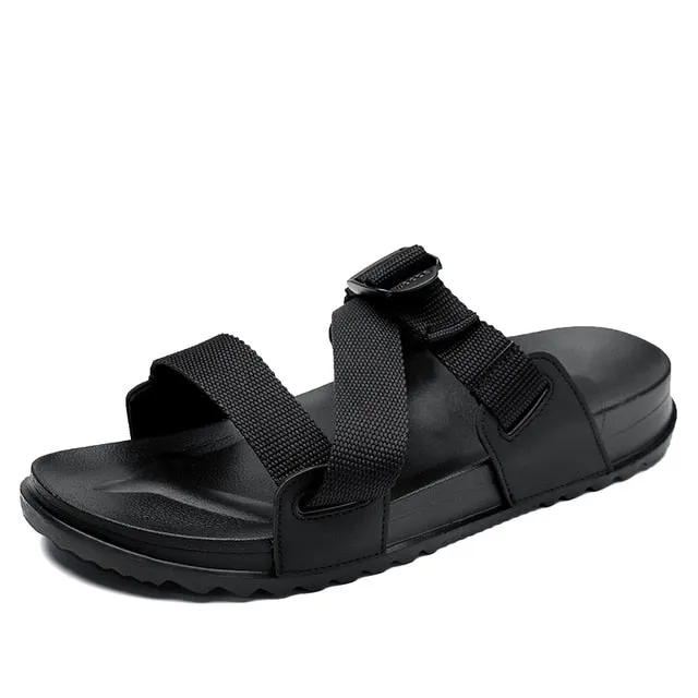 Cuzcare Summer Orthopedic Sandals For Men Adjustable Strap Sturdy Rubber Sole