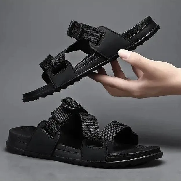 Cuzcare Summer Orthopedic Sandals For Men Adjustable Strap Sturdy Rubber Sole