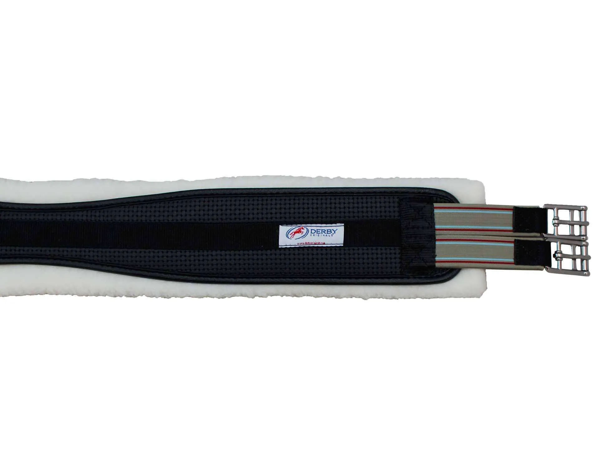 Derby Professional Air Tech Breathable Elastic English Girth with Removable Fleece Padding