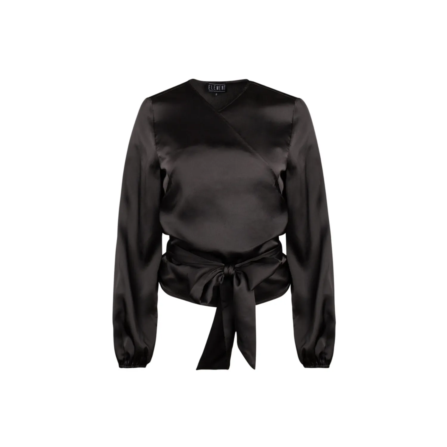 element satin wrap top