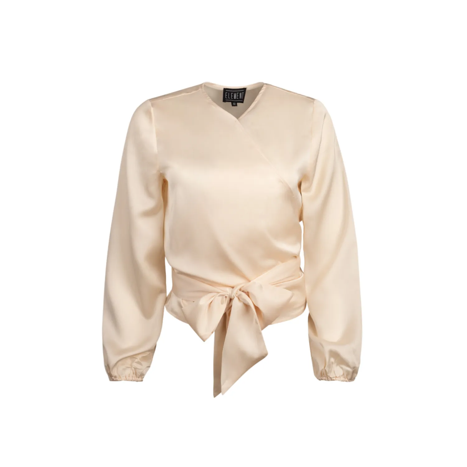 element satin wrap top