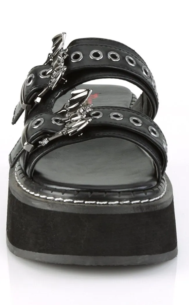 EMILY-100 Black Slide Sandals
