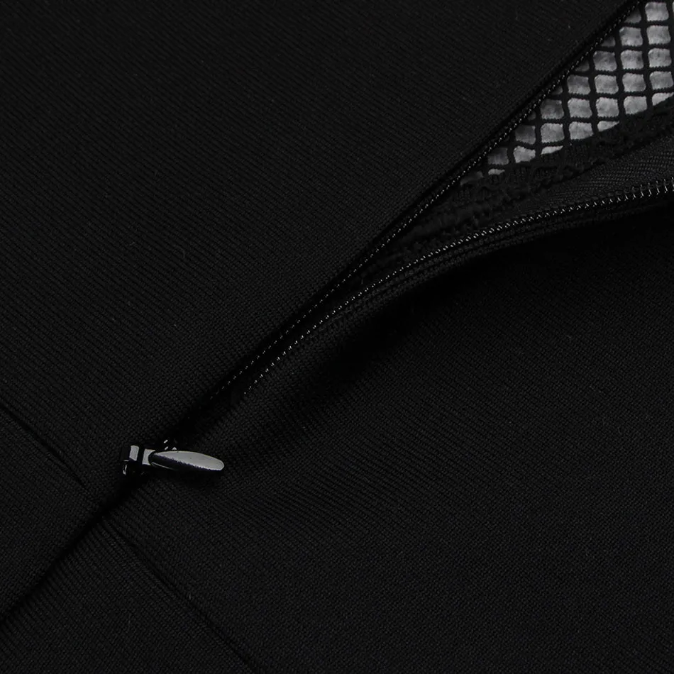 High-end Shiny Fishnet Sleeveless Mini Elegant Dress