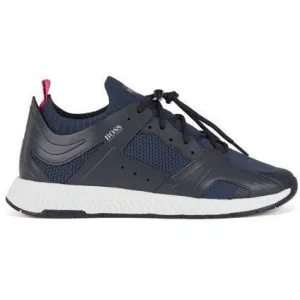HIKING-INSPIRED TRAINERS WITH LEATHER FACINGS