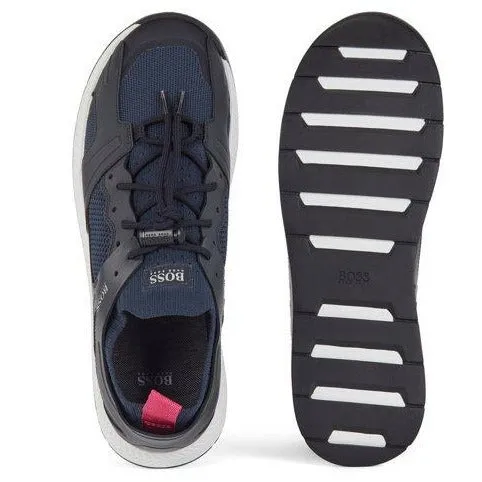 HIKING-INSPIRED TRAINERS WITH LEATHER FACINGS