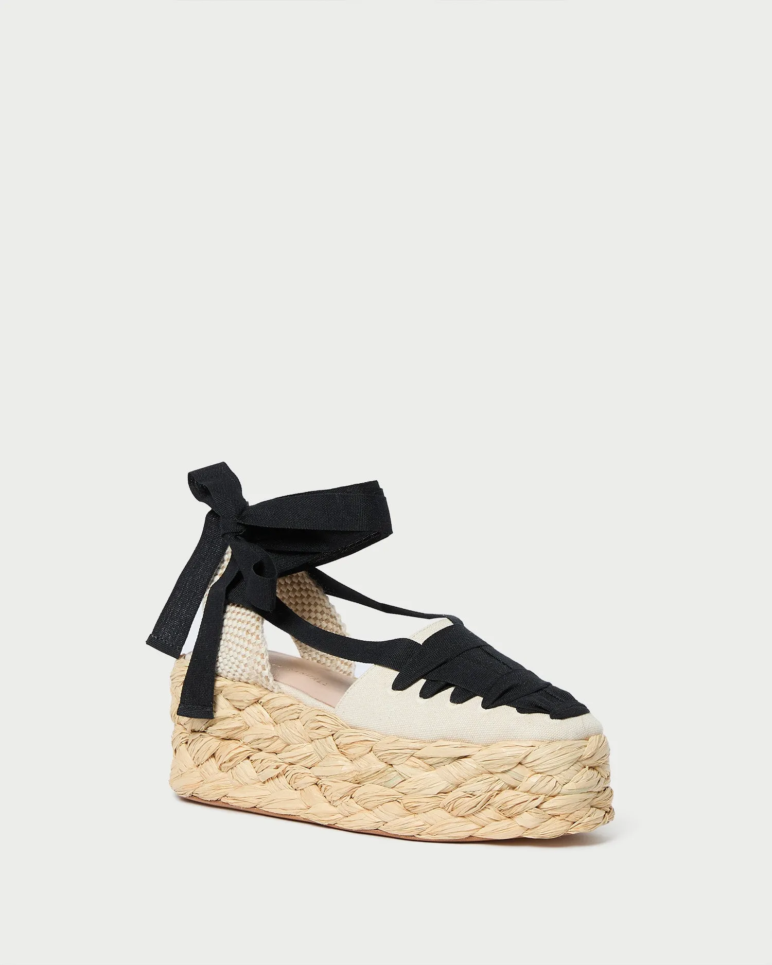 Mason Natural/Black Platform Espadrille