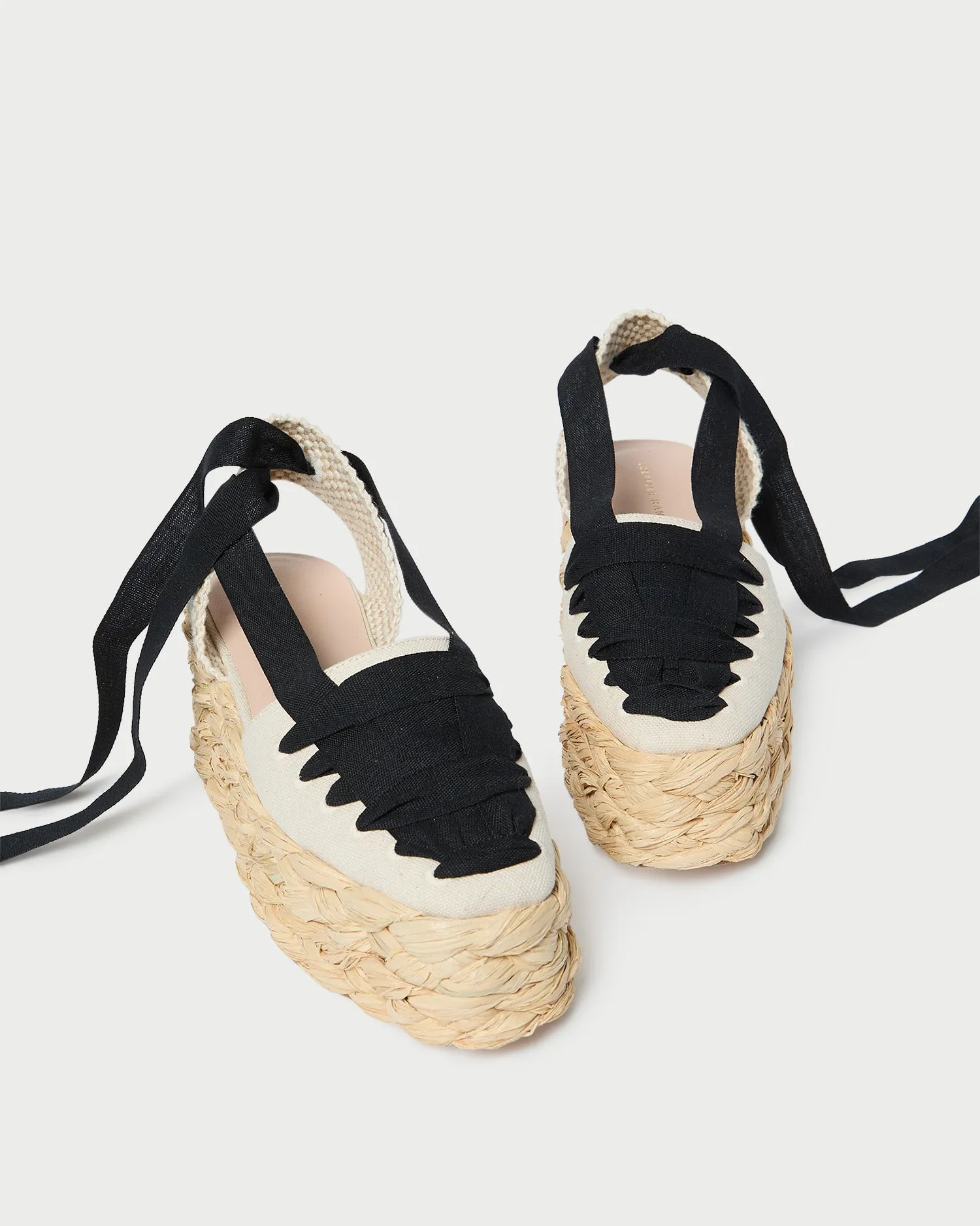 Mason Natural/Black Platform Espadrille
