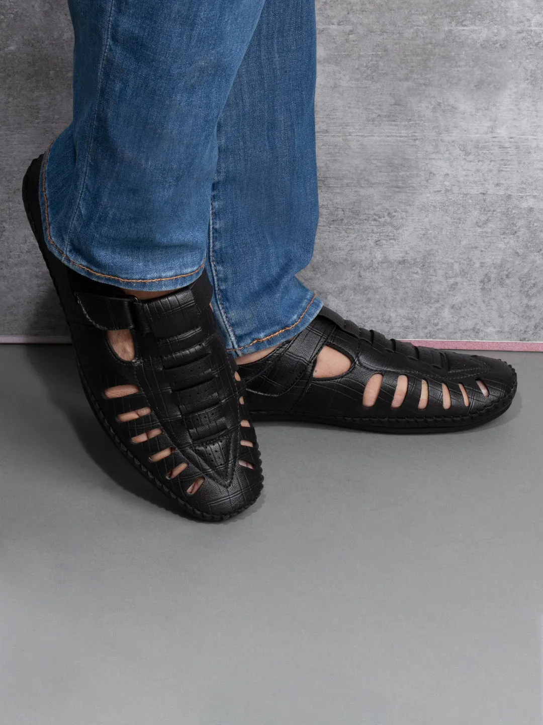 Men's Black Huarache Sandal (IX5014)