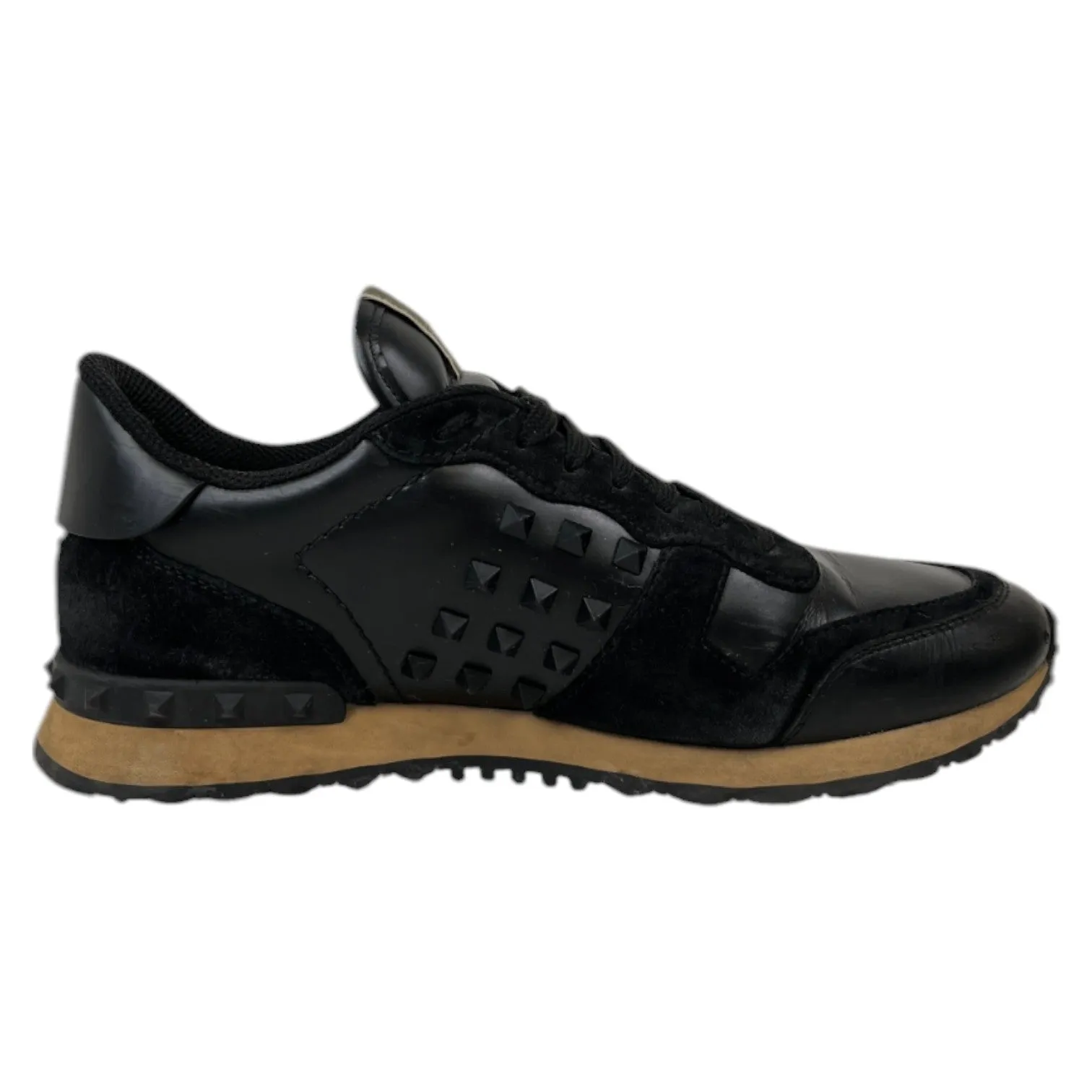 Men's Rockstud Low Trainers Black Size EU 41 / UK 7