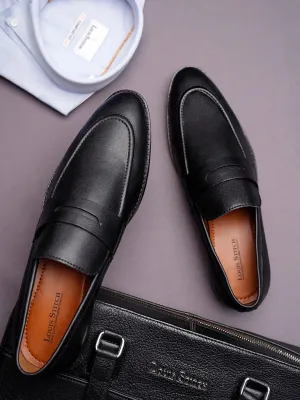 Obsidian Black Slipon Style Comfortable Moccasins