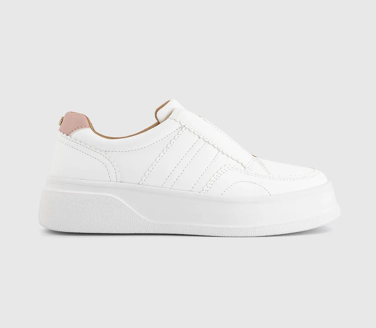 Office Fili Scalloped Edge Slip On Trainers White