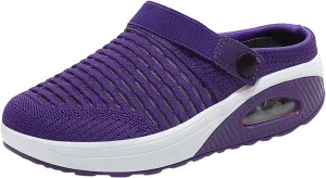Orthopedic Clogs for Women Summer Air Cushion Platform Mesh Mules Sneaker Orthotic Walking Sneakers Breathable Comfortable Slip On Sandals