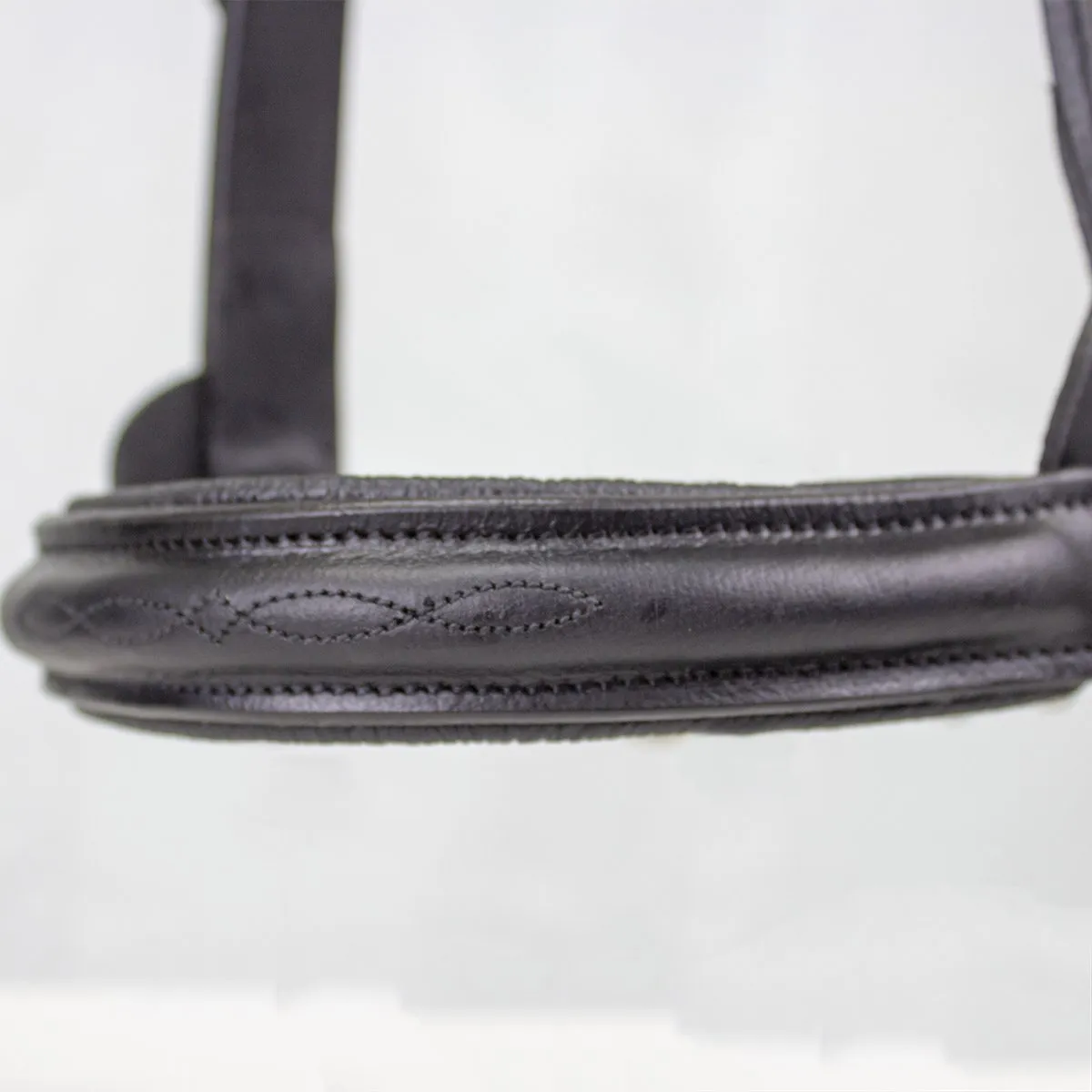 Premium Raised Padded Leather Cattle Show Halter with Chain Lead  - One Year Warranty