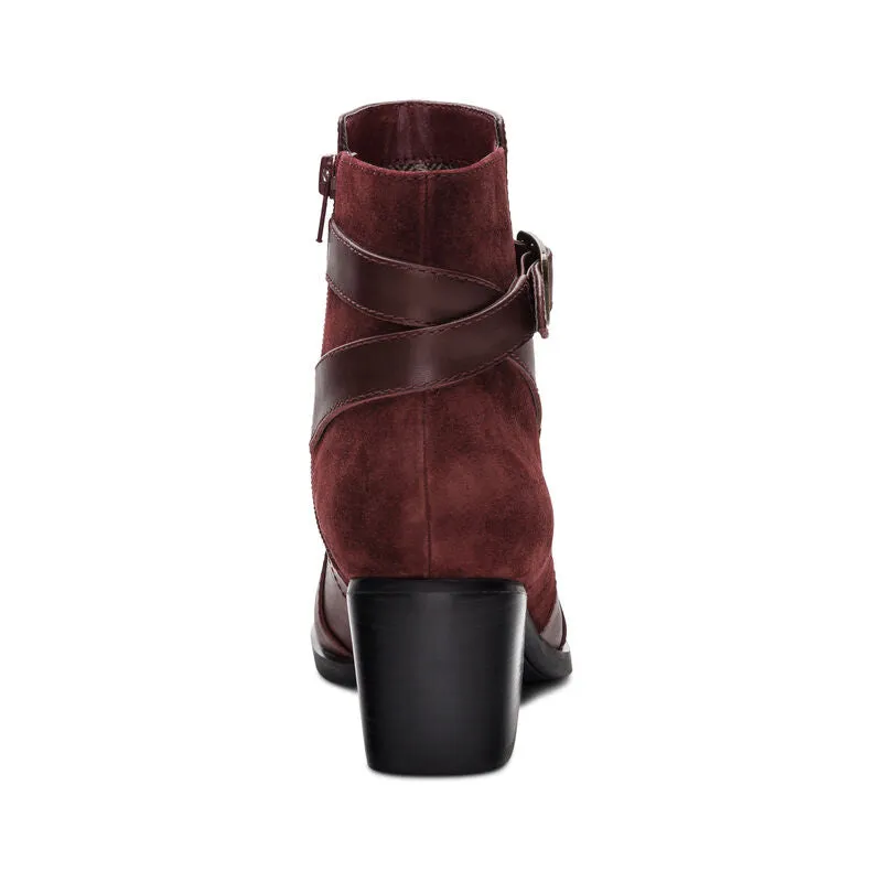 Rebecca Heel Boot in Burgundy