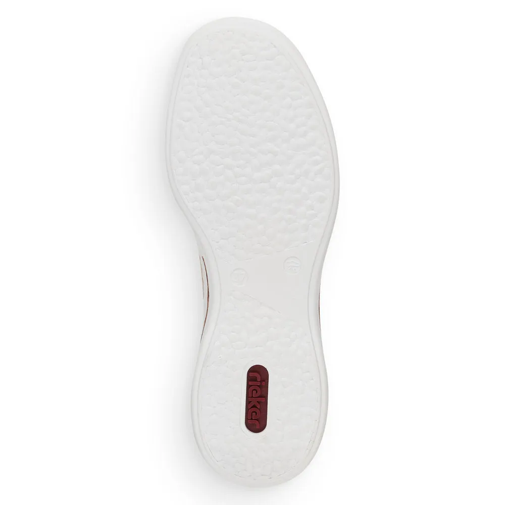 Rieker Ladies Lace Up Shoe Zip Trim