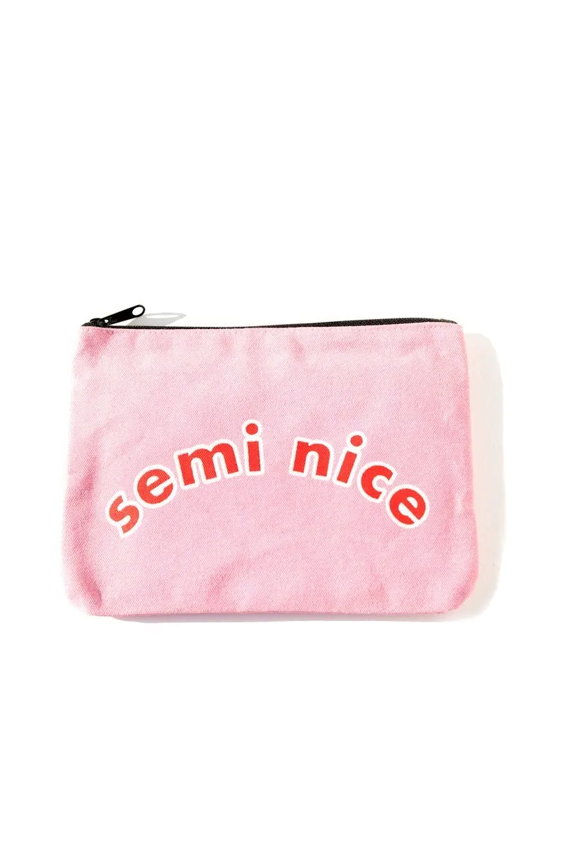 Semi Nice Canvas Pouch