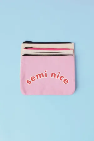 Semi Nice Canvas Pouch